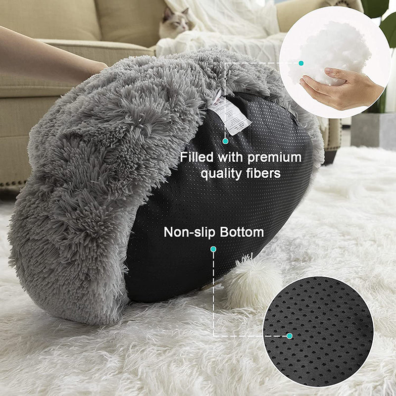 faux fur bed for small dogs and kittens, view 4 - MRSLM