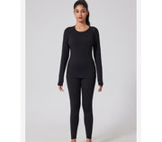 Women's fleece-lined thermal underwear set, view 2 - MRSLM