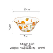 transparent glass salad fruit bowl, view 9 - MRSLM