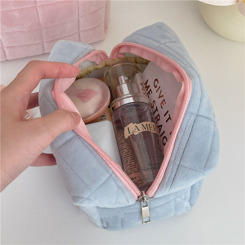 plush fur cosmetic bag, view 7 - MRSLM