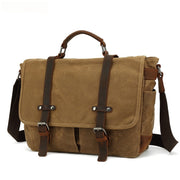 waxed canvas crossbody bag, view 3 - MRSLM