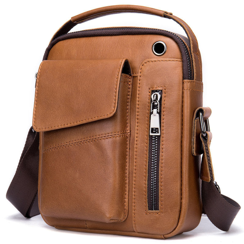 men's leather crossbody bag, view 11 - MRSLM