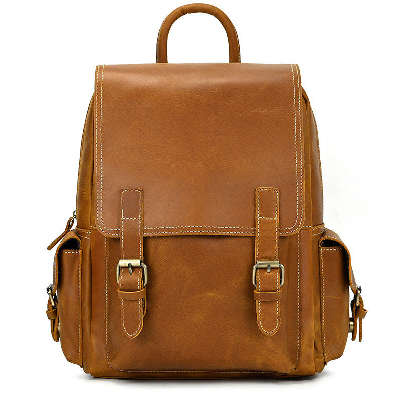 crazy horse leather backpack, view 7 - MRSLM