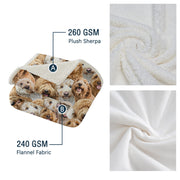 Cockapoo sherpa fleece throw blanket, view 5 - MRSLM