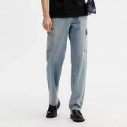 men's retro washed cargo jeans - MRSLM