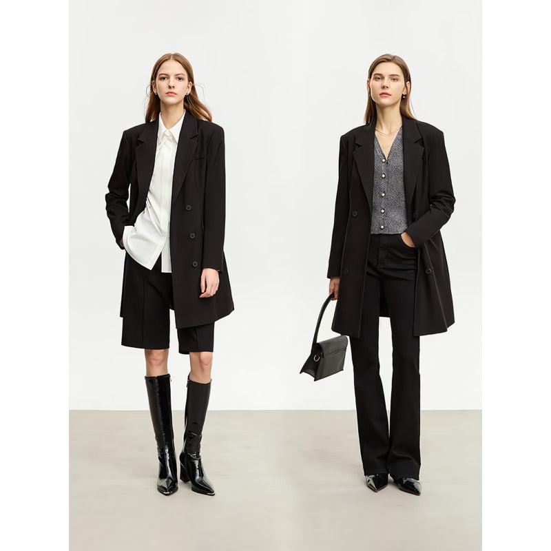 slim fit double-breasted blazer, view 4 - MRSLM