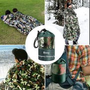 camouflage waterproof emergency sleeping bag, view 7 - MRSLM