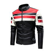 Men's retro motorcycle PU leather jacket, view 2 - MRSLM