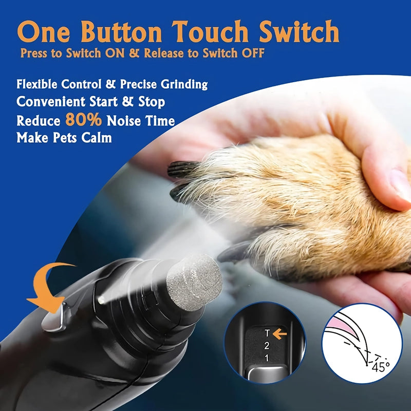 rechargeable led pet nail grinder, view 5 - MRSLM