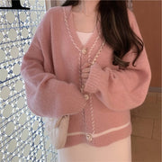 women's gentle loose knit cardigan coat - MRSLM