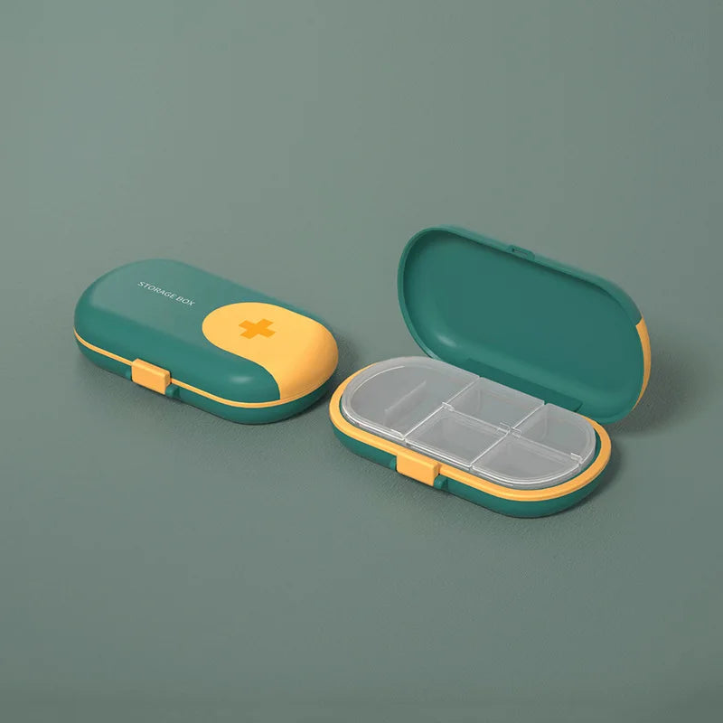 portable travel pill case with cutter, view 6 - MRSLM