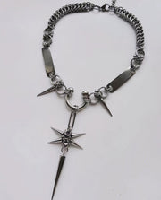 tassel pendant titanium steel necklace, view 2 - MRSLM