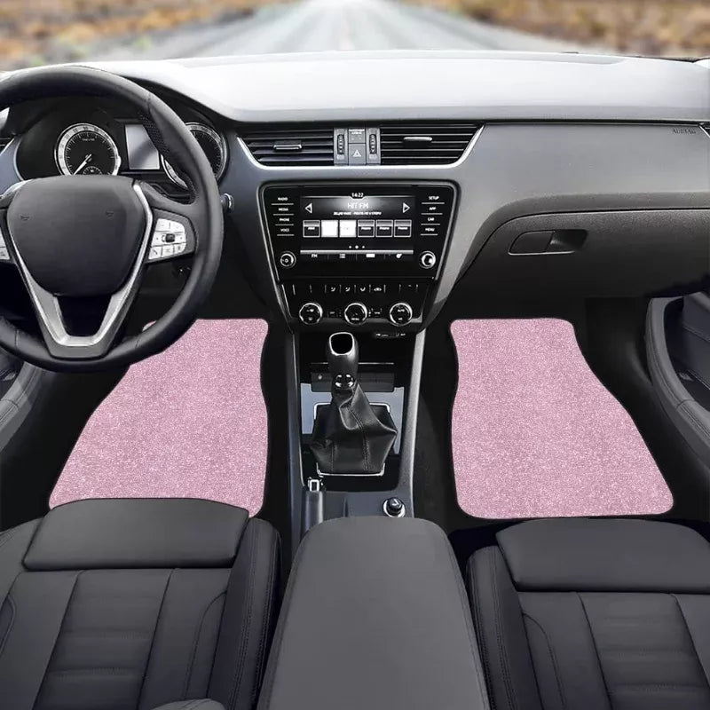 pink bling print car floor mats - MRSLM