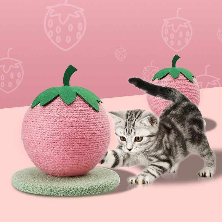 sisal fruit cat scratching board with climbing frame, view 4 - MRSLM