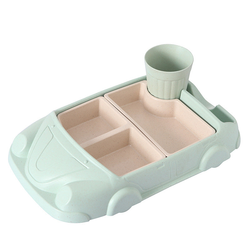 Bamboo Fiber Cartoon Car Children's Plate