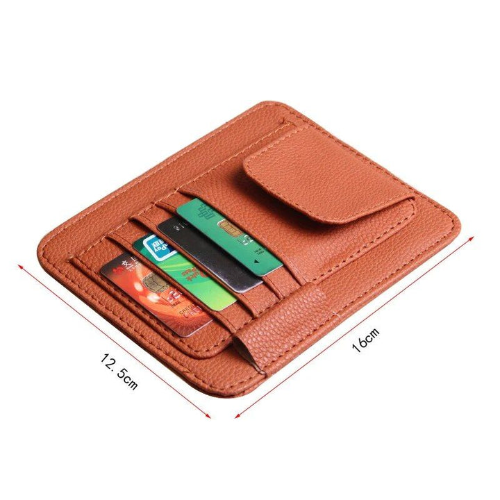 Multi-Pocket Car Sun Visor Organizer