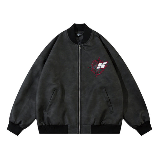men's loose PU leather jacket - MRSLM