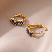 blue zircon hoop earrings, view 10 - MRSLM