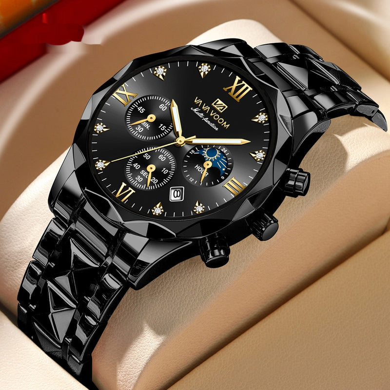 men's double calendar quartz watch, view 13 - MRSLM