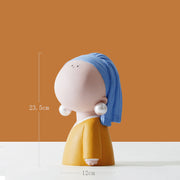 pearl earring girl art key tray, view 6 - MRSLM