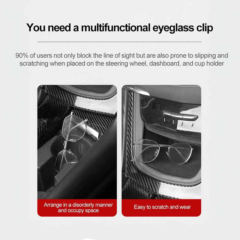 magnetic leather car sunglass holder, view 10 - MRSLM