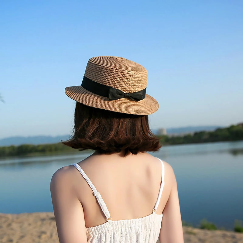 classic Panama hat with bowknot, view 7 - MRSLM
