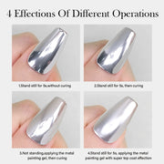 5ml super silver metallic gel nail polish, view 5 - MRSLM