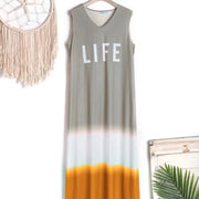 women's long cotton vest dress, view 4 - MRSLM
