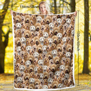 Cockapoo sherpa fleece throw blanket, view 11 - MRSLM