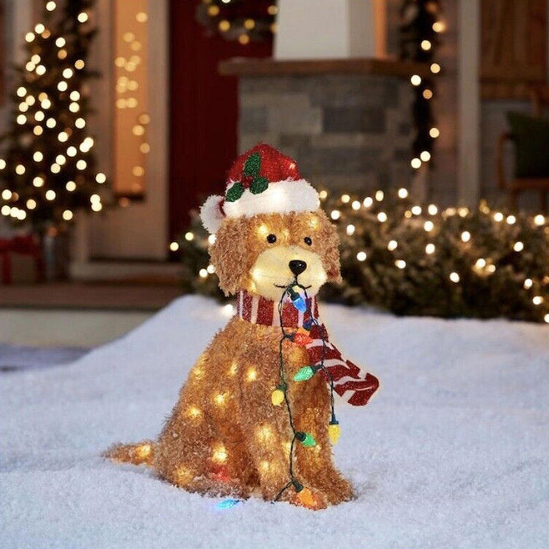 acrylic Christmas dog ground plug decoration, view 4 - MRSLM