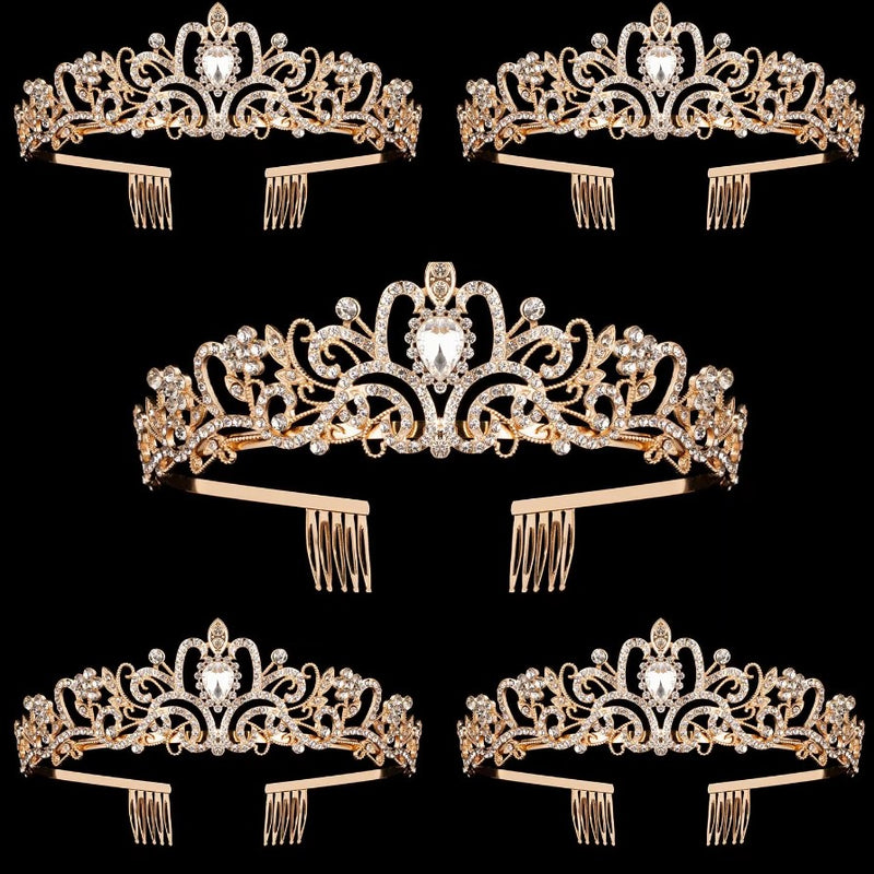 handmade rhinestone pearl tiara, view 8 - MRSLM
