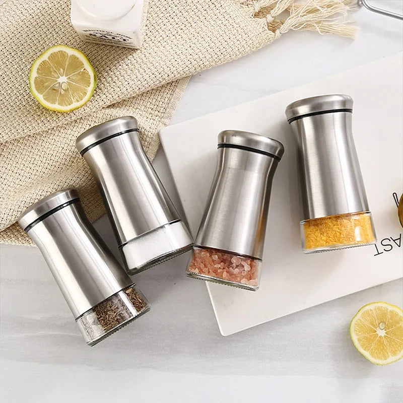 stainless steel pepper and salt shaker, view 8 - MRSLM