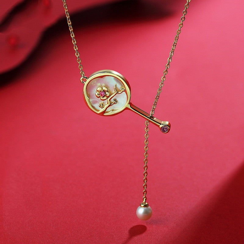 s925 silver plum blossom necklace - MRSLM