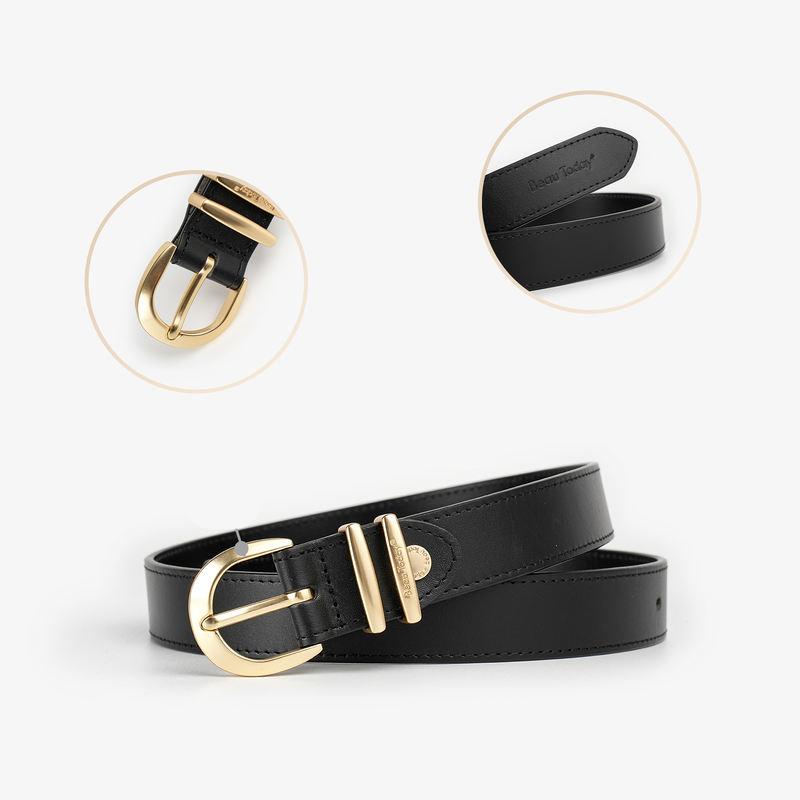 handmade genuine leather belt with horseshoe buckle, view 7 - MRSLM