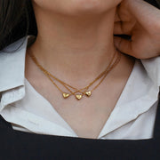 gold plated love letter necklace, view 4 - MRSLM