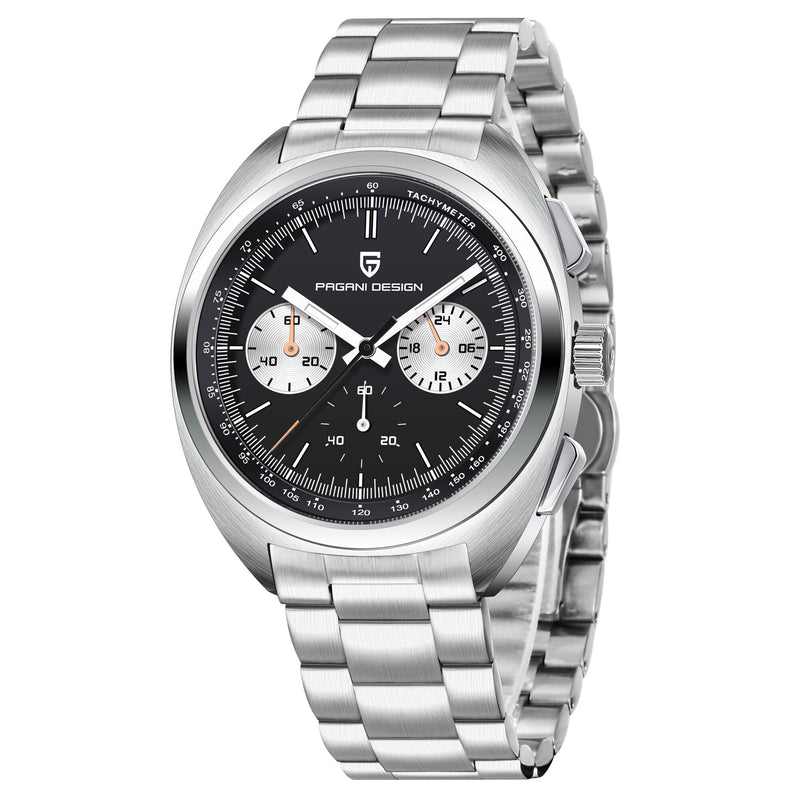 men's panda dial chronograph watch, view 2 - MRSLM