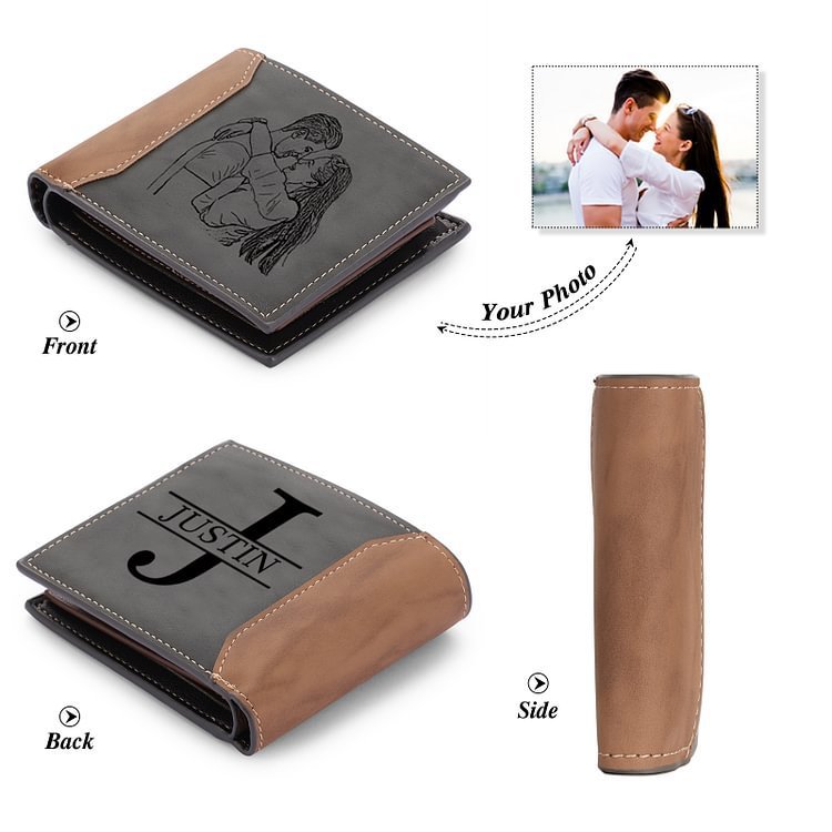 men's retro PU wallet, view 5 - MRSLM
