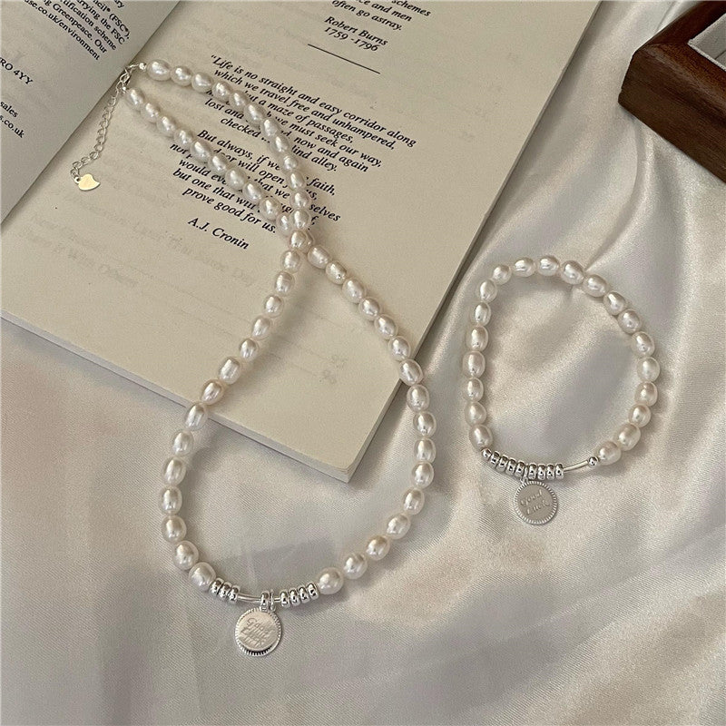 S925 silver pearl lucky necklace, view 3 - MRSLM