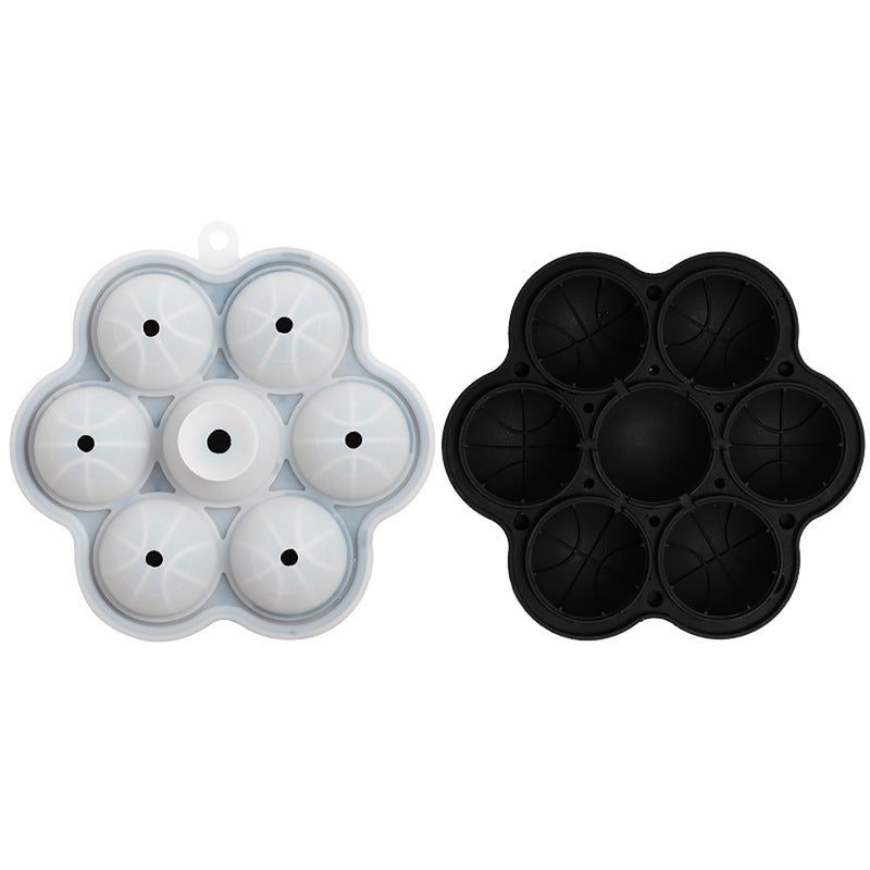 7-hole spherical silicone ice mold, view 4 - MRSLM