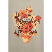 metallic sunflower print T-shirt, view 10 - MRSLM
