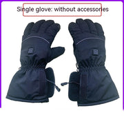 Heated leather winter gloves with battery pack, view 3 - MRSLM