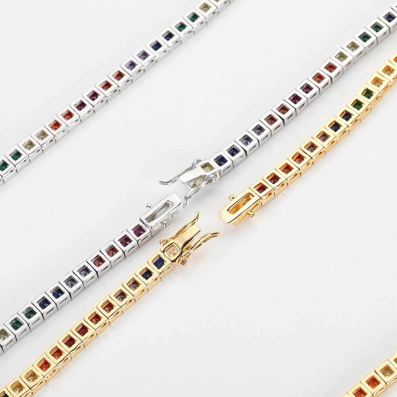 4mm zircon tennis chain bracelet, view 6 - MRSLM