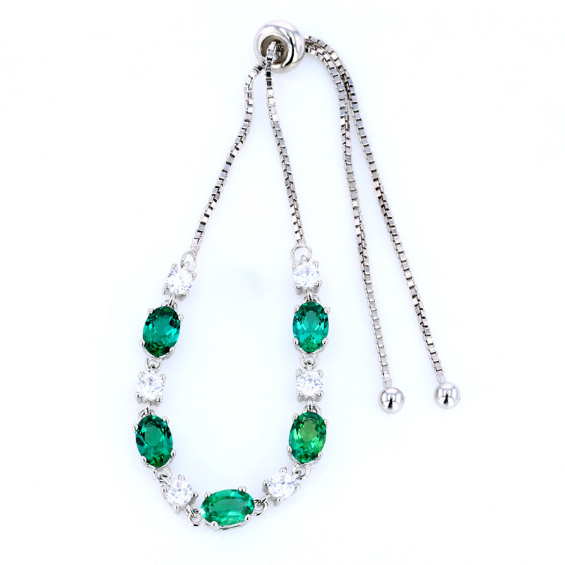 emerald heart bracelet 3 carat, view 3 - MRSLM