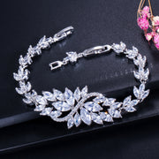 women's flower zircon bracelet, view 4 - MRSLM