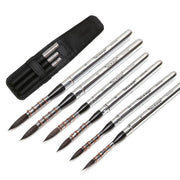 6-piece travel watercolor paint brushes, view 2 - MRSLM