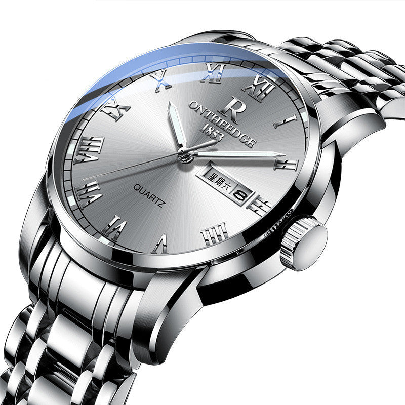 three needle steel quartz watch, view 7 - MRSLM