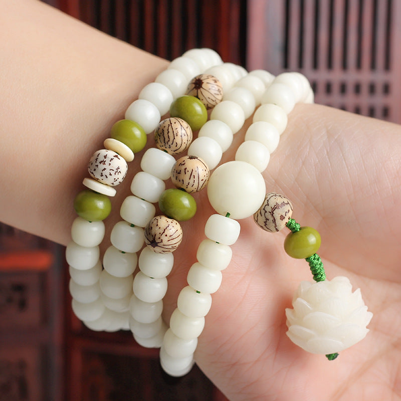 white jade bodhi bracelet - MRSLM