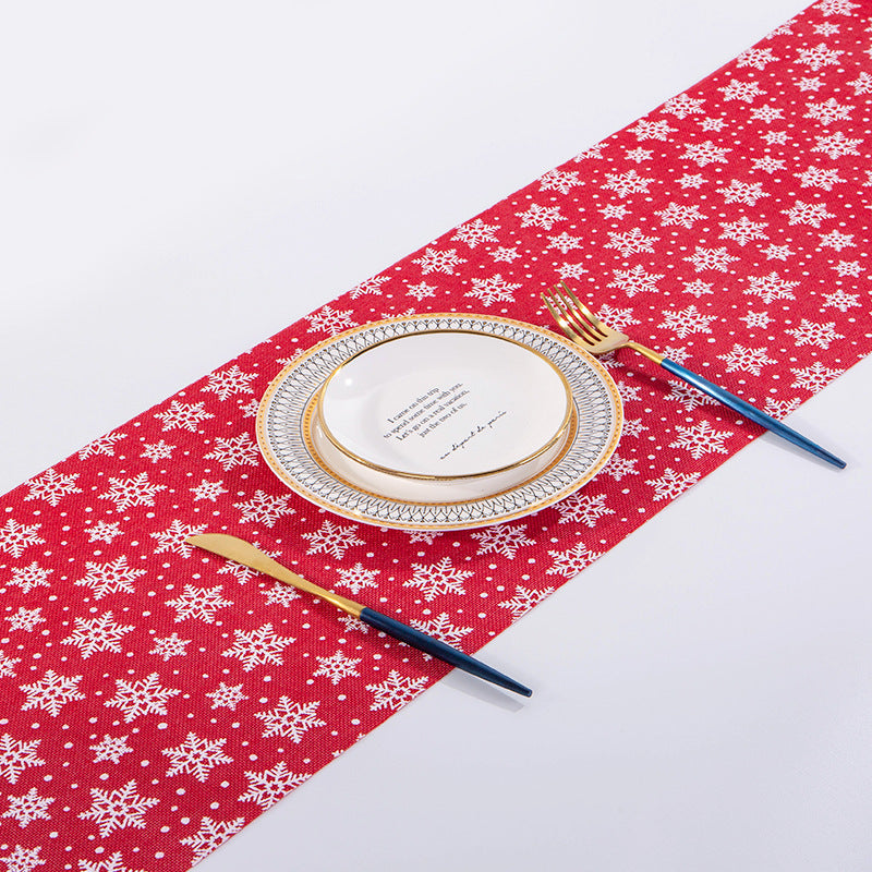 Christmas printed table runner, view 3 - MRSLM