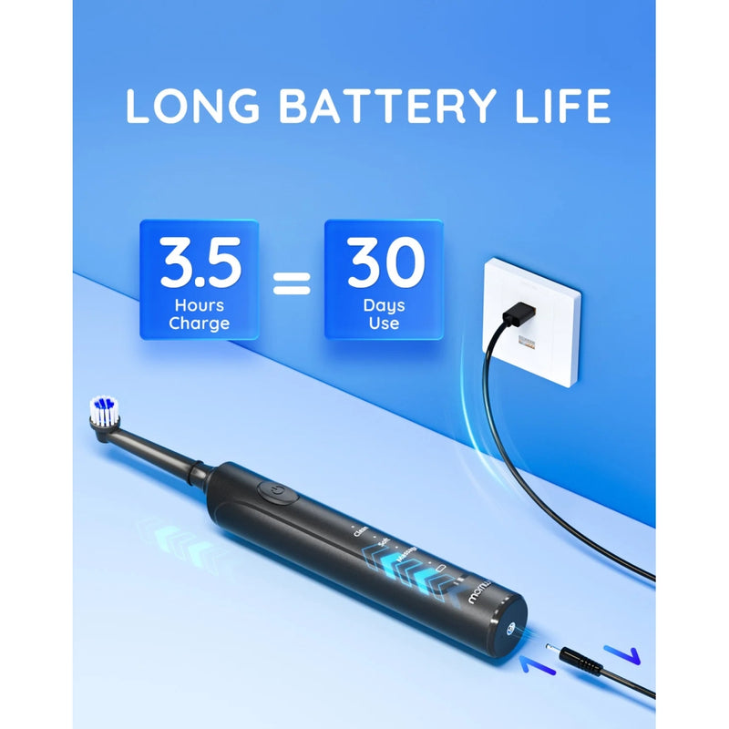 Sonic electric toothbrush with 8 heads, view 3 - MRSLM