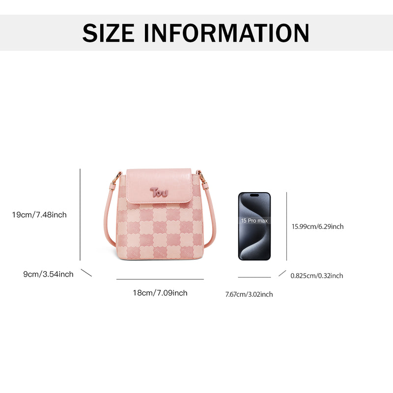 biscuit pattern crossbody bag, view 7 - MRSLM
